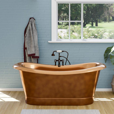 Barclay Chopin COTDSN70B-SAP Double Slipper Freestanding Tub With Base