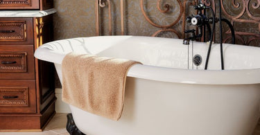 Closeup of Clawfoot Tub with Oil Rubbed Bronze Feet