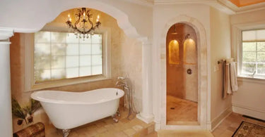 Bathroom with Slipper Clawfoot Tub in Alcove