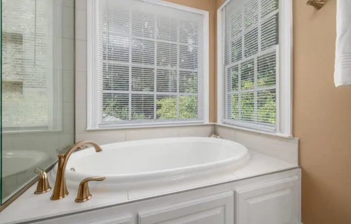 Garden Tub in Corner with Window View