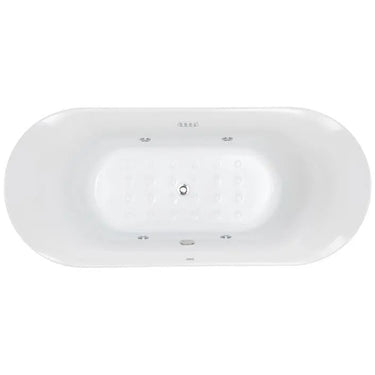 EAGO AM1900 74 3/4" White Freestanding Air Bubble Bathtub