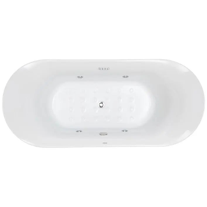 EAGO AM1900 74 3/4" White Freestanding Air Bubble Bathtub