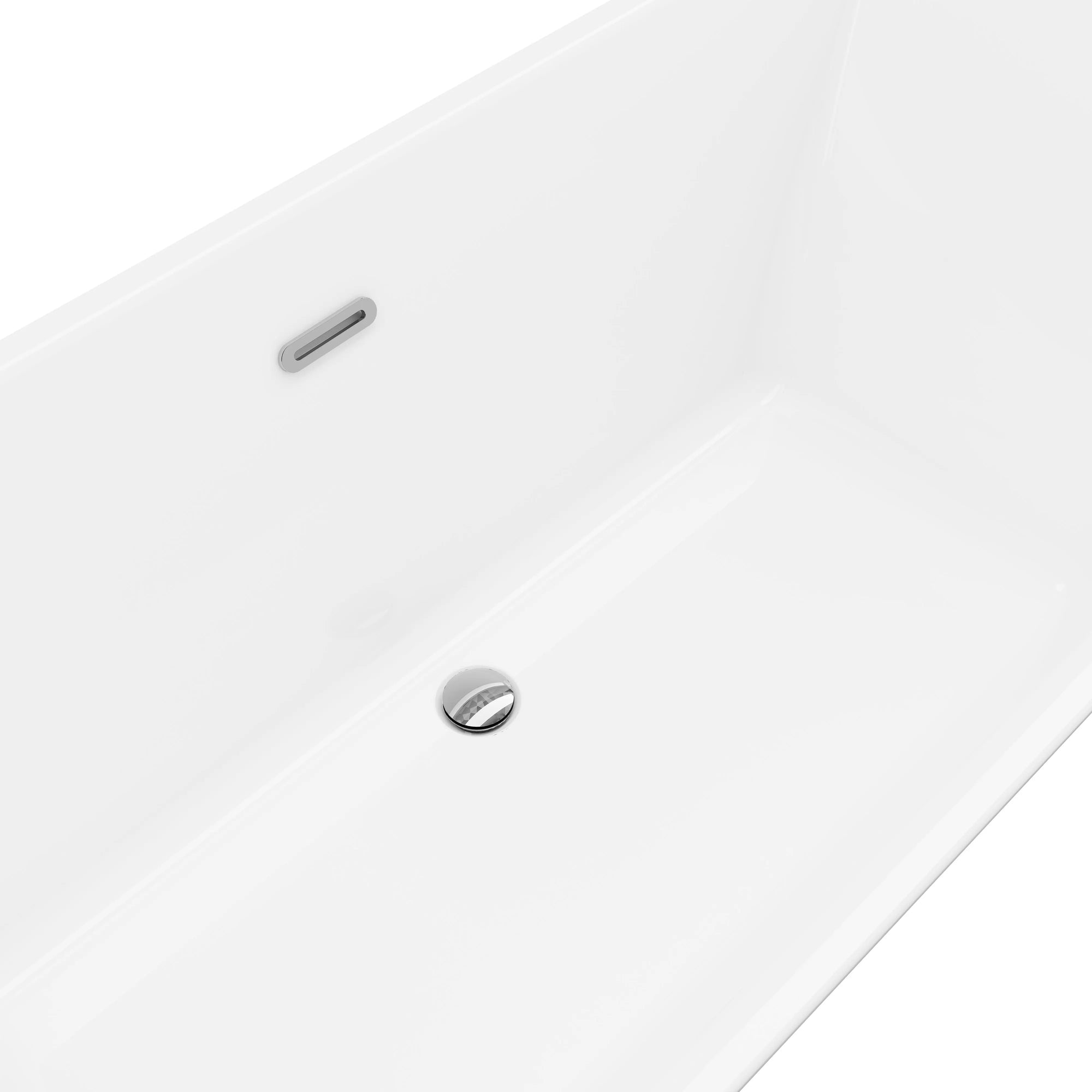 A & E Bath and Shower Abzu Acrylic 67" Premium Acrylic Rectangular Freestanding Tub A & E Bath and Shower