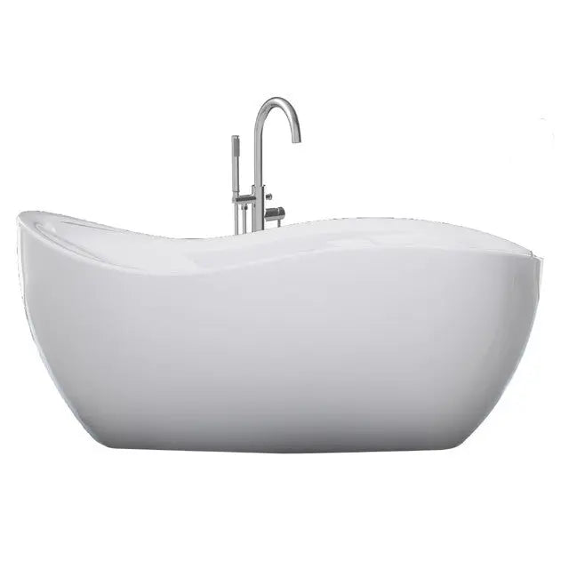 A & E Bath and Shower Axel 68" Premium Acrylic Oval Freestanding Bathtub
