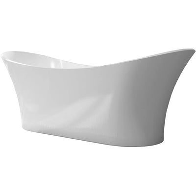A & E Bath and Shower Evita Solid Surface Resin 69" Premium Oval Freestanding Soaking Tub