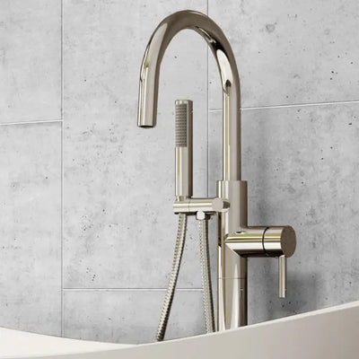 A & E Bath and Shower Evita Solid Surface Resin 69" Premium Oval Freestanding Soaking Tub