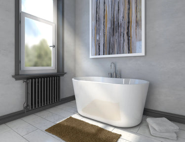 A & E Bath and Shower Retro Acrylic Small 56" Premium Oval Freestanding Tub A & E Bath and Shower