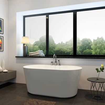 A & E Bath and Shower Retro Acrylic Small 56" Premium Oval Freestanding Tub A & E Bath and Shower