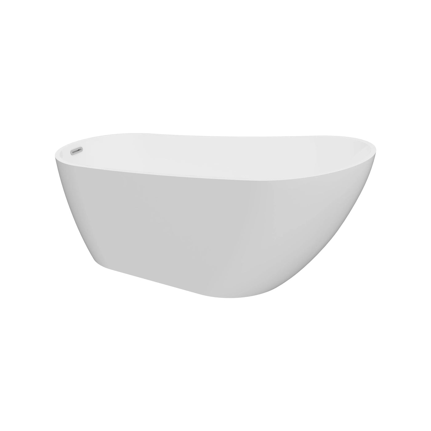 A & E Bath and Shower Riviera 59" Premium Oval Freestanding Bathtub
