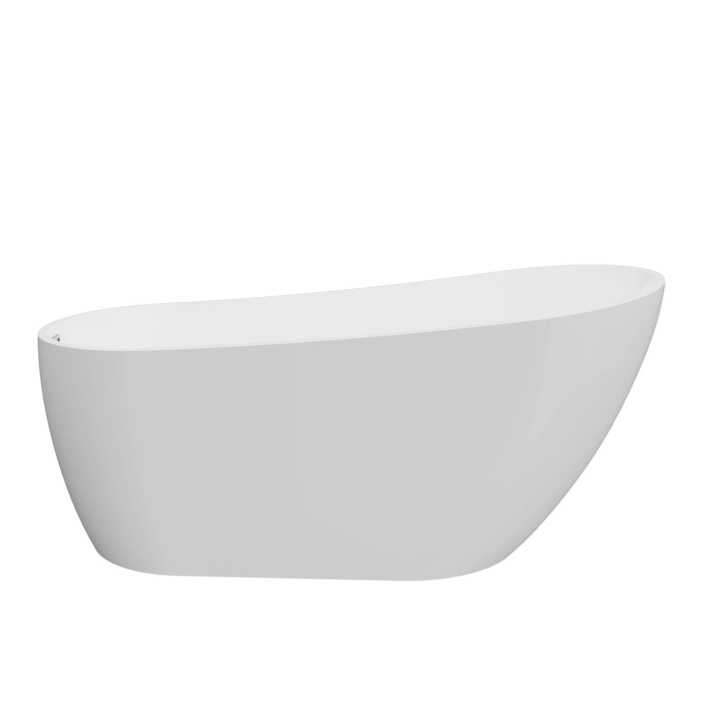 A & E Bath and Shower Riviera 67" Premium Oval Freestanding Bathtub