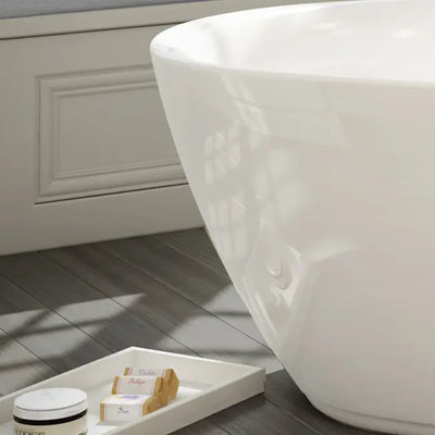 A & E Bath and Shower Sequana Acrylic 71" Premium All-in-One Oval Freestanding Tub Kit