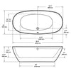 A & E Bath and Shower Sequana Acrylic 71" Premium All-in-One Oval Freestanding Tub Kit