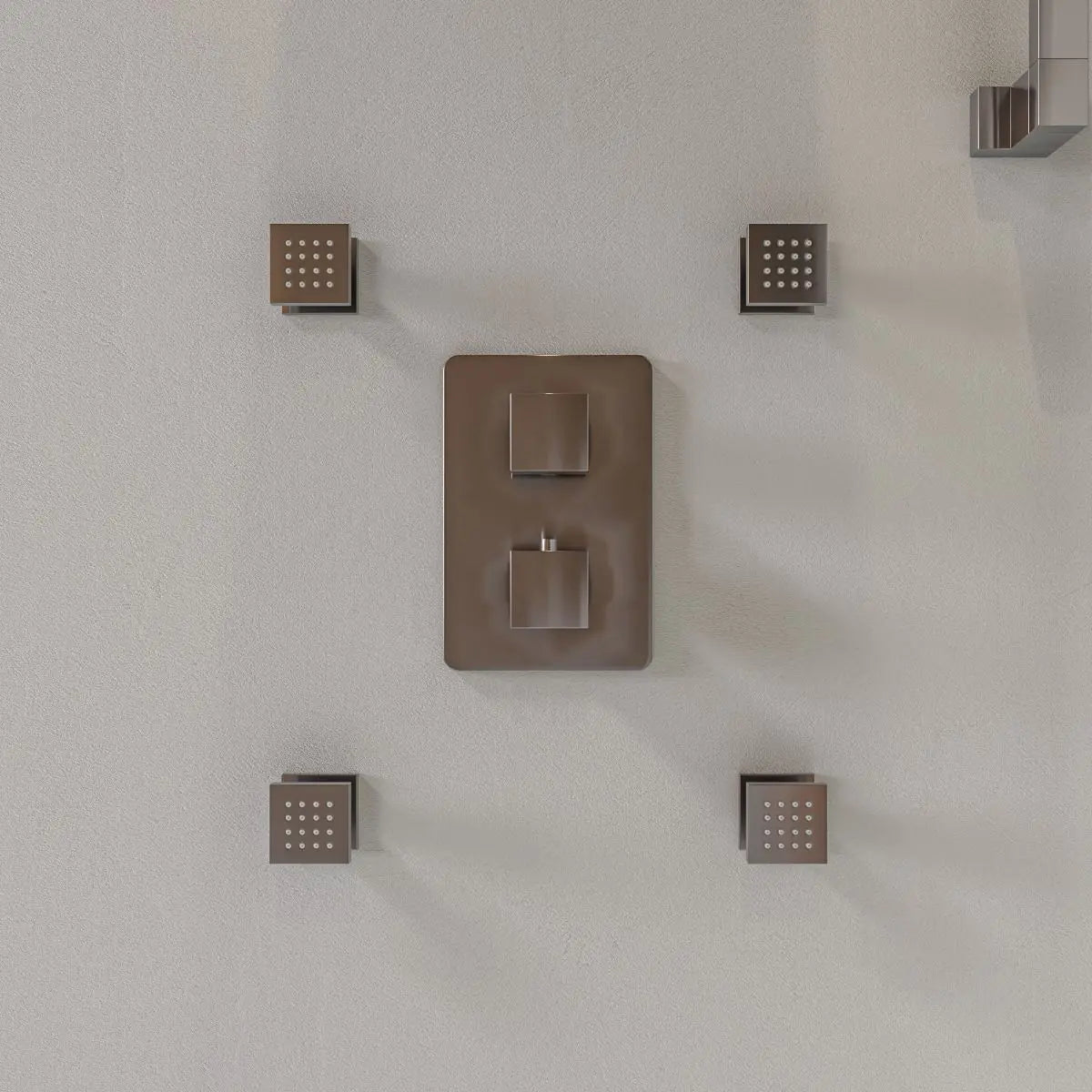 ALFI Brand AB2287 3 Way Thermostatic Shower Set with Body Sprays Alfi Trade Inc