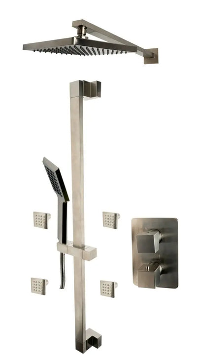 ALFI Brand AB2287 3 Way Thermostatic Shower Set with Body Sprays Alfi Trade Inc
