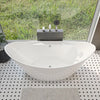 ALFI Brand AB8803 68 Inch White Oval Acrylic Freestanding Soaking Bathtub Alfi Trade Inc