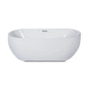 ALFI Brand AB8839 67 Inch White Oval Acrylic Freestanding Soaking Bathtub Alfi Trade Inc