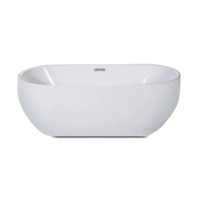 ALFI Brand AB8839 67 Inch White Oval Acrylic Freestanding Soaking Bathtub Alfi Trade Inc