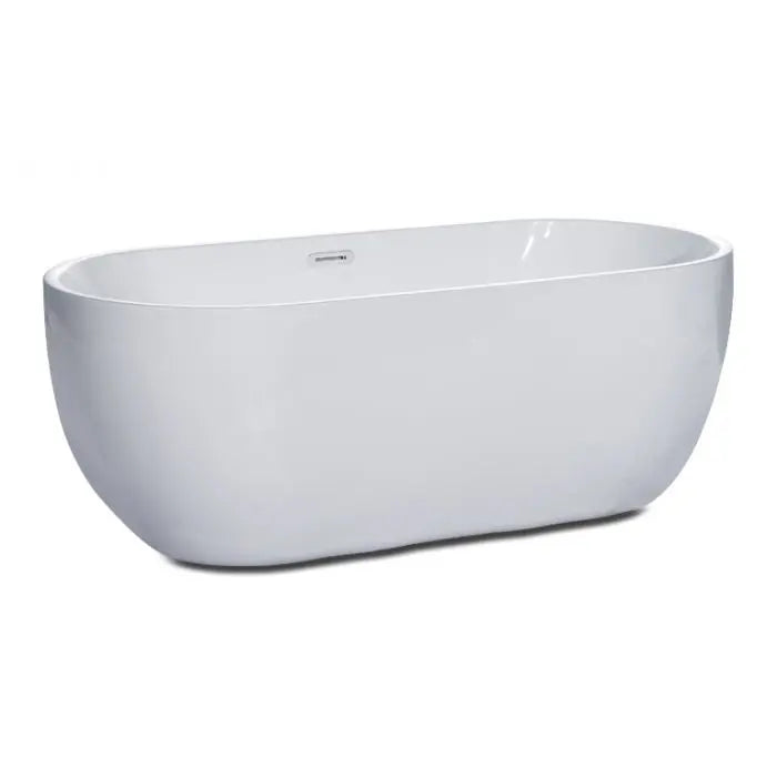 ALFI Brand AB8839 67 Inch White Oval Acrylic Freestanding Soaking Bathtub Alfi Trade Inc