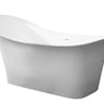 ALFI Brand 74" Matte White Solid Surface Resin Slipper Tub