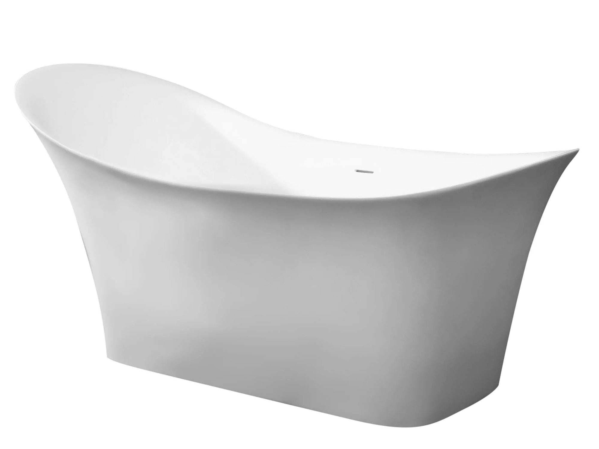 ALFI Brand 74" Matte White Solid Surface Resin Slipper Tub