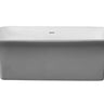 ALFI Brand AB9942 67" Matte White Rectangular Solid Surface Resin Tub with Matte White Center Drain Alfi Trade Inc