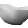 ALFI Brand AB9949 66" Matte White Oval Solid Surface Tub with Matte White Center Drain