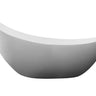 ALFI Brand AB9951 73" White Solid Surface Smooth Resin Soaking Slipper Bathtub Alfi Trade Inc