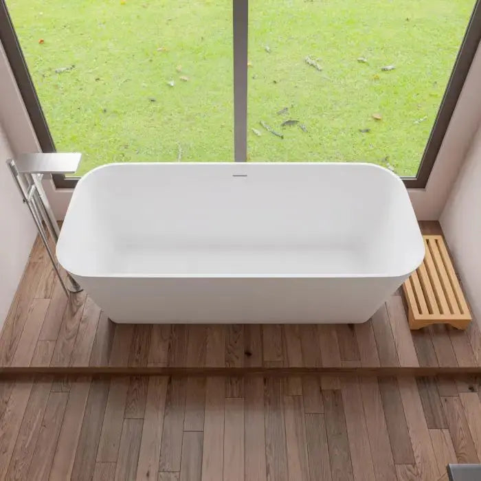 ALFI brand AB9952 67" Rectangular Matte White Solid Surface Tub Alfi Trade Inc