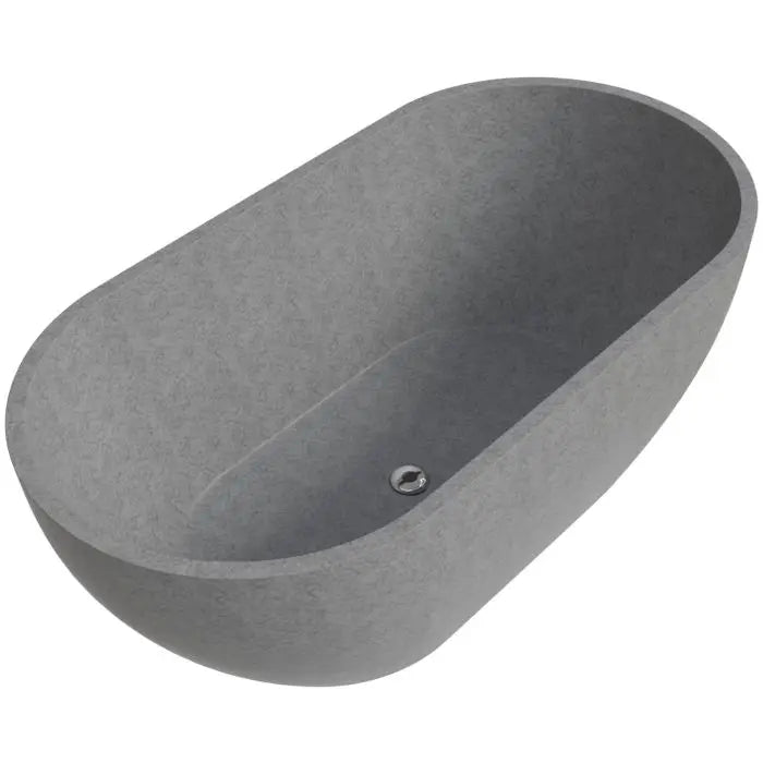 ALFI Brand ABCO59TUB 59" Solid Concrete Oval Freestanding Bathtub Alfi Trade Inc