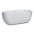 ALFI brand AB8838 59 Inch White Oval Acrylic Free Standing Soaking Bathtub