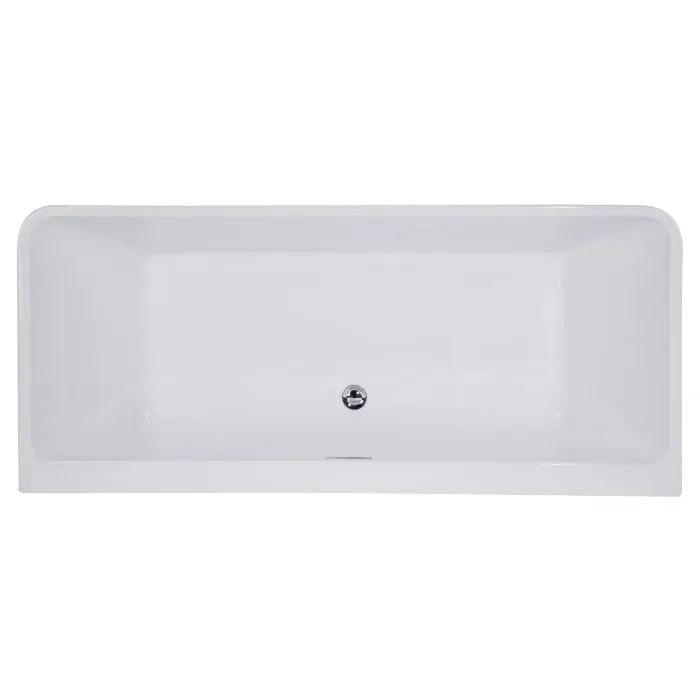 ALFI brand AB8859 67 Inch White Rectangular Acrylic Free Standing Soaking Bathtub Alfi Trade Inc