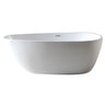 ALFI brand AB8861 59 Inch White Oval Acrylic Free Standing Soaking Bathtub Alfi Trade Inc