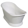 ALFI brand AB9950 67" White Matte Pedestal Solid Surface Resin Bathtub Alfi Trade Inc