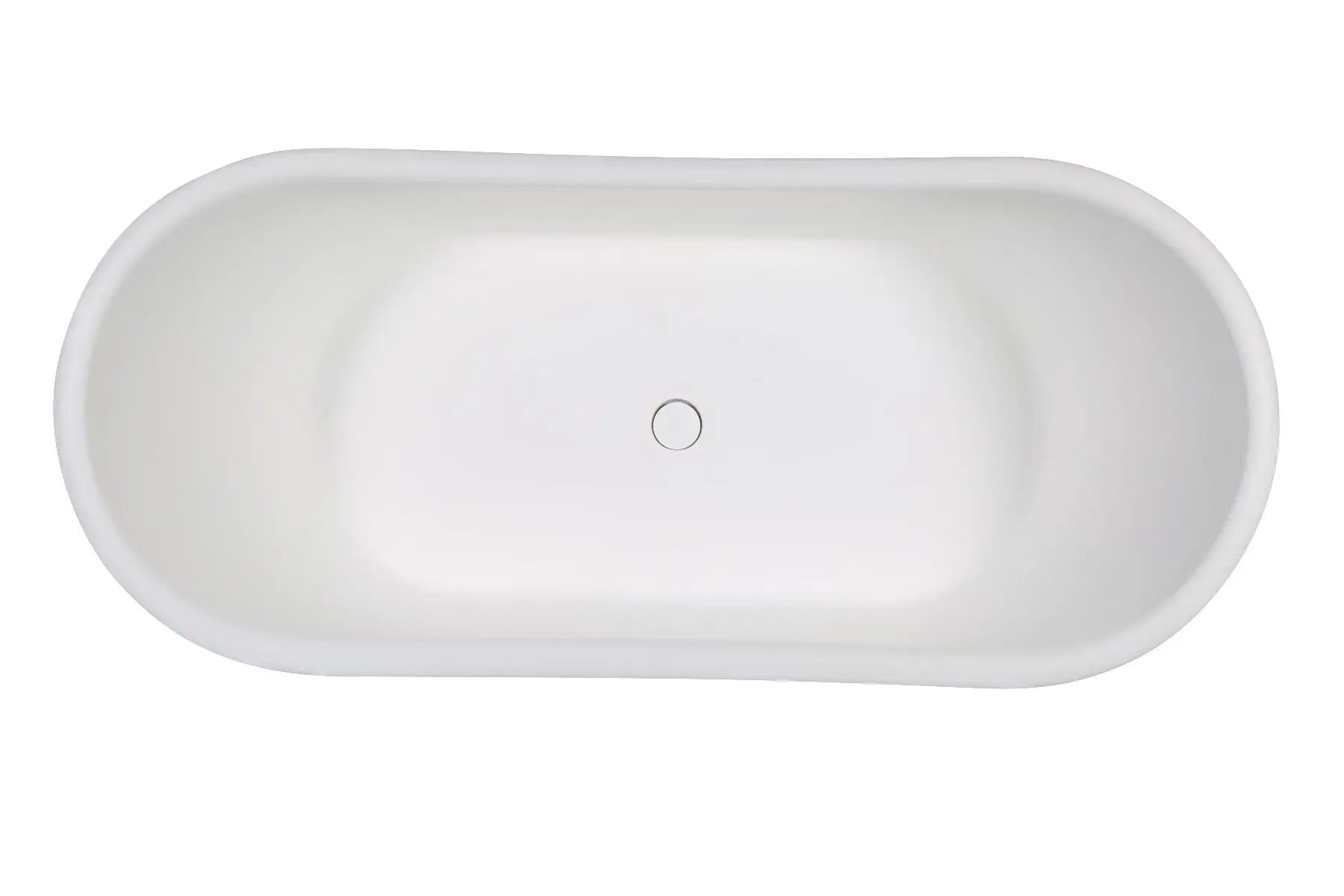 ALFI brand AB9950 67" White Matte Pedestal Solid Surface Resin Bathtub Alfi Trade Inc