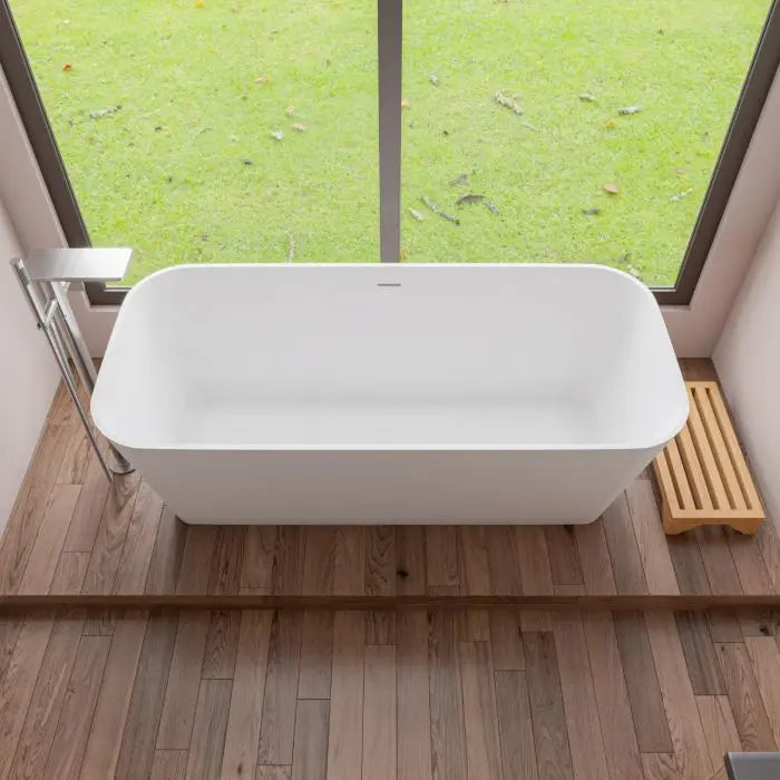 ALFI brand AB9952 67" Rectangular Matte White Solid Surface Tub Alfi Trade Inc