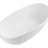 ALFI brand AB9975 59" White Oval Solid Surface Resin Soaking Bathtub Alfi Trade Inc