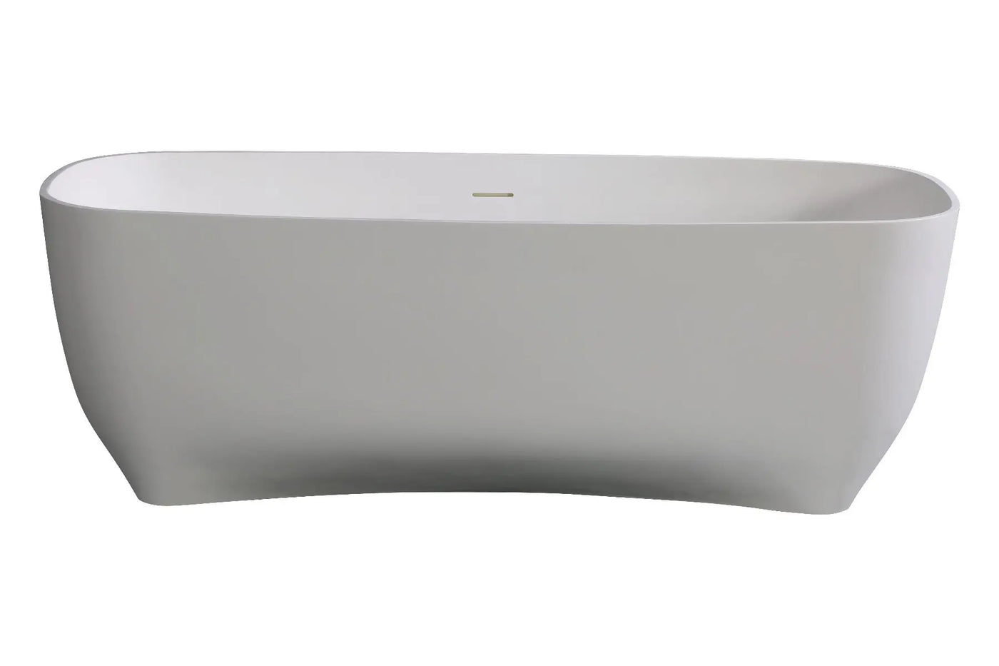 ALFI brand AB9980 67" Matte White Solid Surface Resin Freestanding Tub with Center Drain