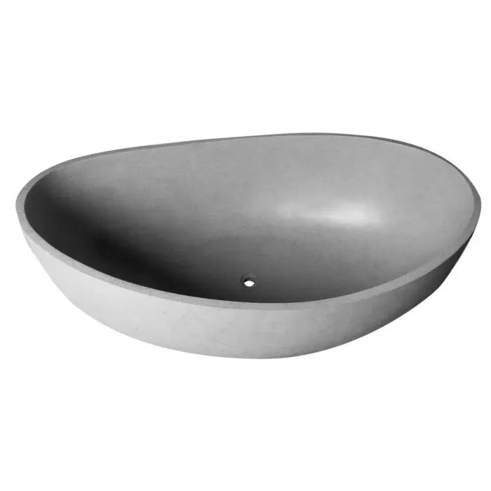 ALFI brand ABCO63TUB 63" Solid Concrete Gray Matte Oval Bathtub Alfi Trade Inc