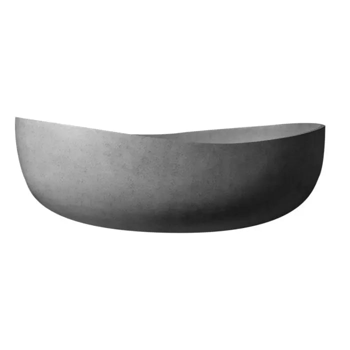 ALFI brand ABCO63TUB 63" Solid Concrete Gray Matte Oval Bathtub Alfi Trade Inc