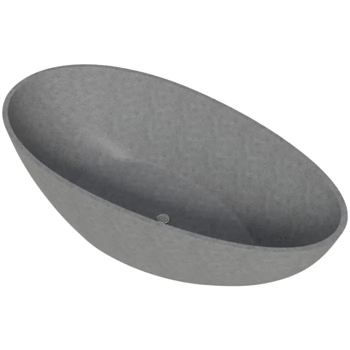 ALFI brand ABCO72TUB 72" Solid Concrete Tear Drop Freestanding Bathtub Alfi Trade Inc