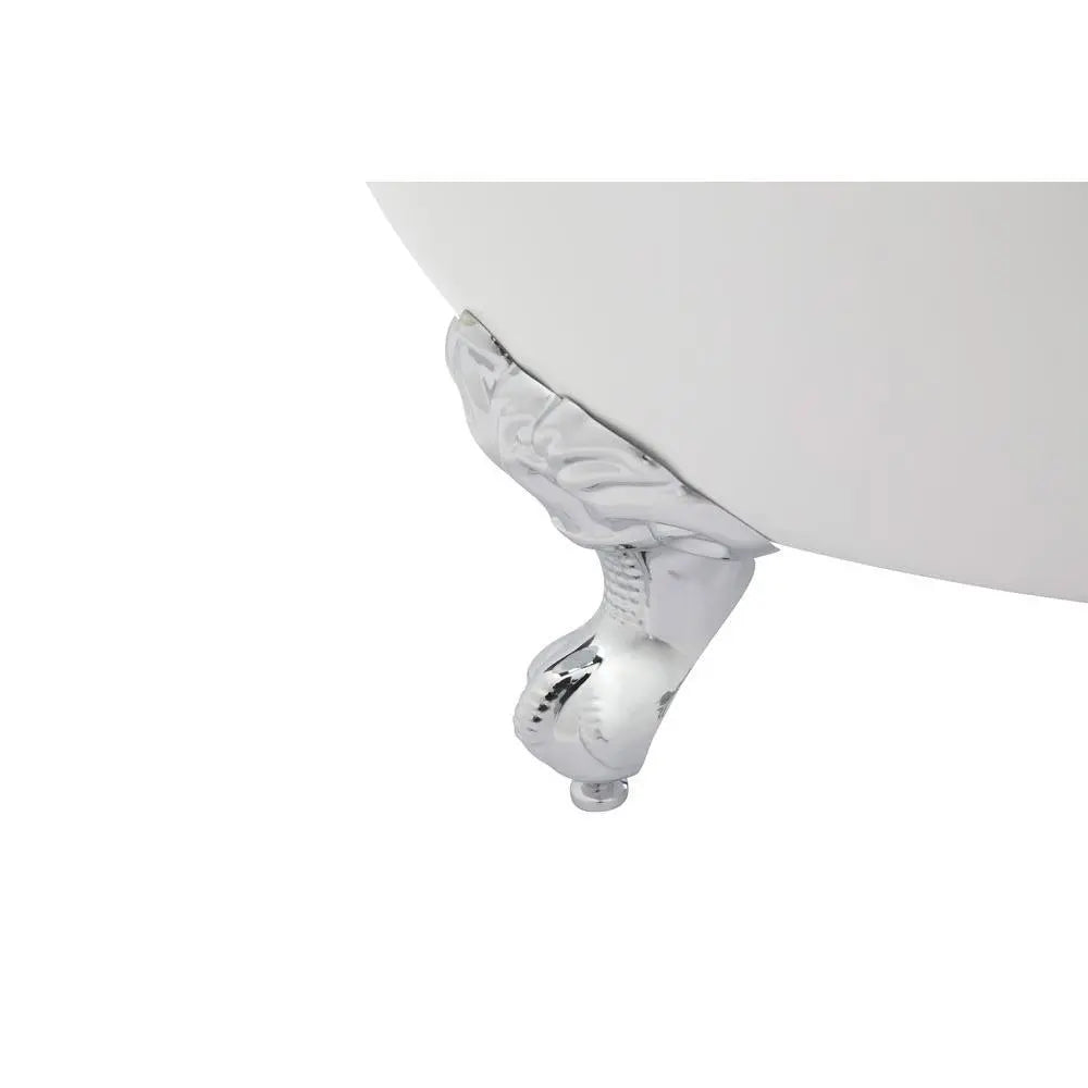 ANZZI Aegis Series FT-AZ082 5.7 ft. Acrylic Center Drain Freestanding Bathtub in Glossy White