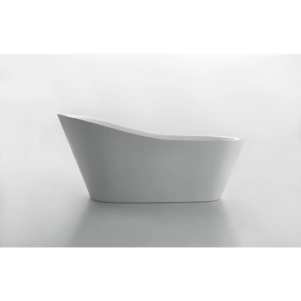 ANZZI Arges Series FT-AZ106 5.9 ft. Center Drain Freestanding Bathtub in Glossy White