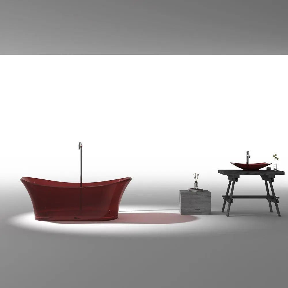 SEPARATE BATH & TODAYFUL　Chill Out Set ANZZI Azul Series 5.8 ft. Man-Made Stone Center Drain