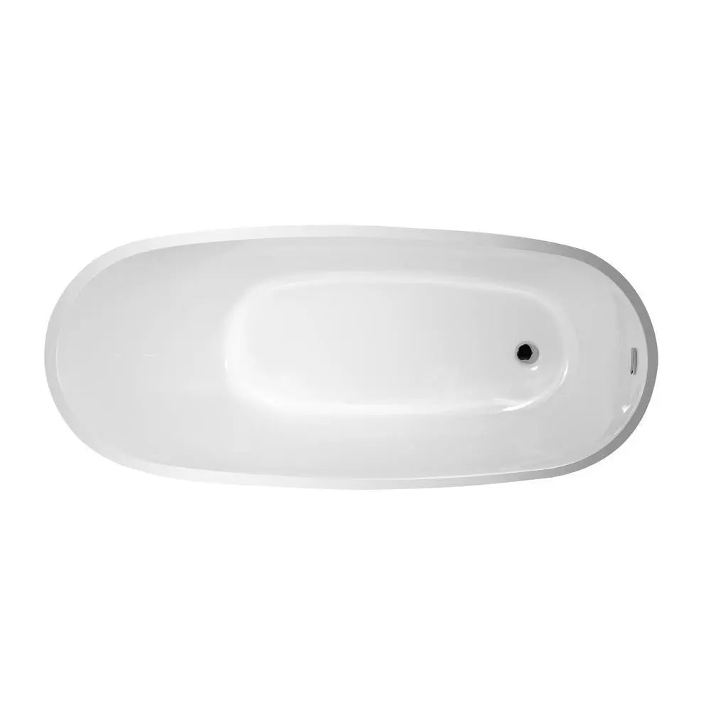 ANZZI Bouie Series FT-AZ069 5.68 ft. Freestanding Bathtub in Caiman Skin
