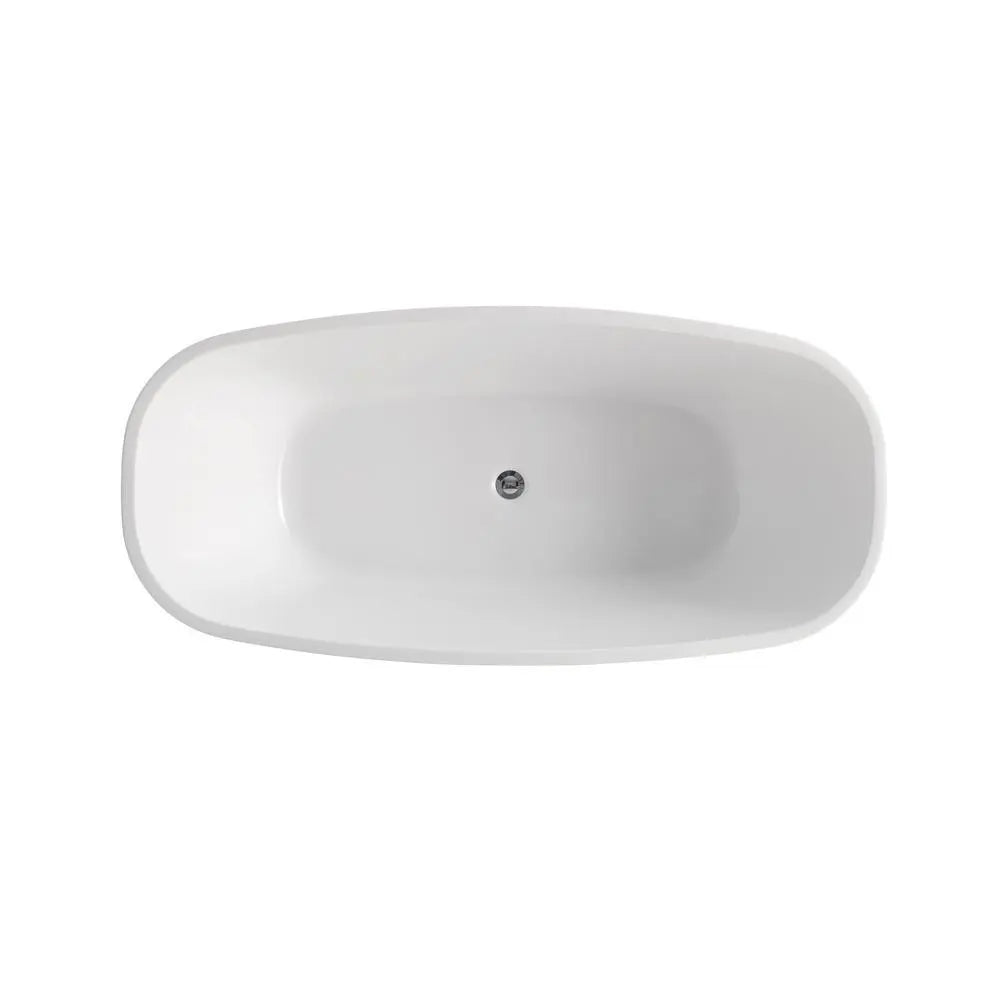 ANZZI Bridge Series FT-AZ108 5.58 ft. Freestanding Bathtub in White