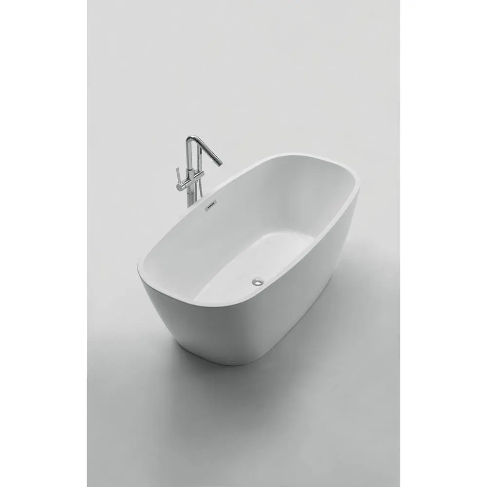 ANZZI Bridge Series FT-AZ108 5.58 ft. Freestanding Bathtub in White