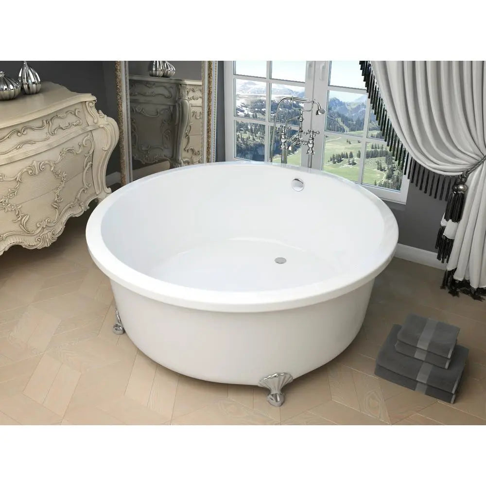 ANZZI Cantor Series FT-AZ302 4.9 ft. Acrylic Round Wide Tub with Claw Feet