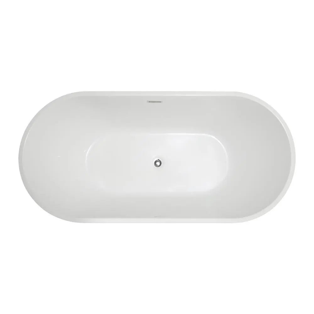 ANZZI Chand Series FT-AZ098 5.58 ft. Freestanding Bathtub in White