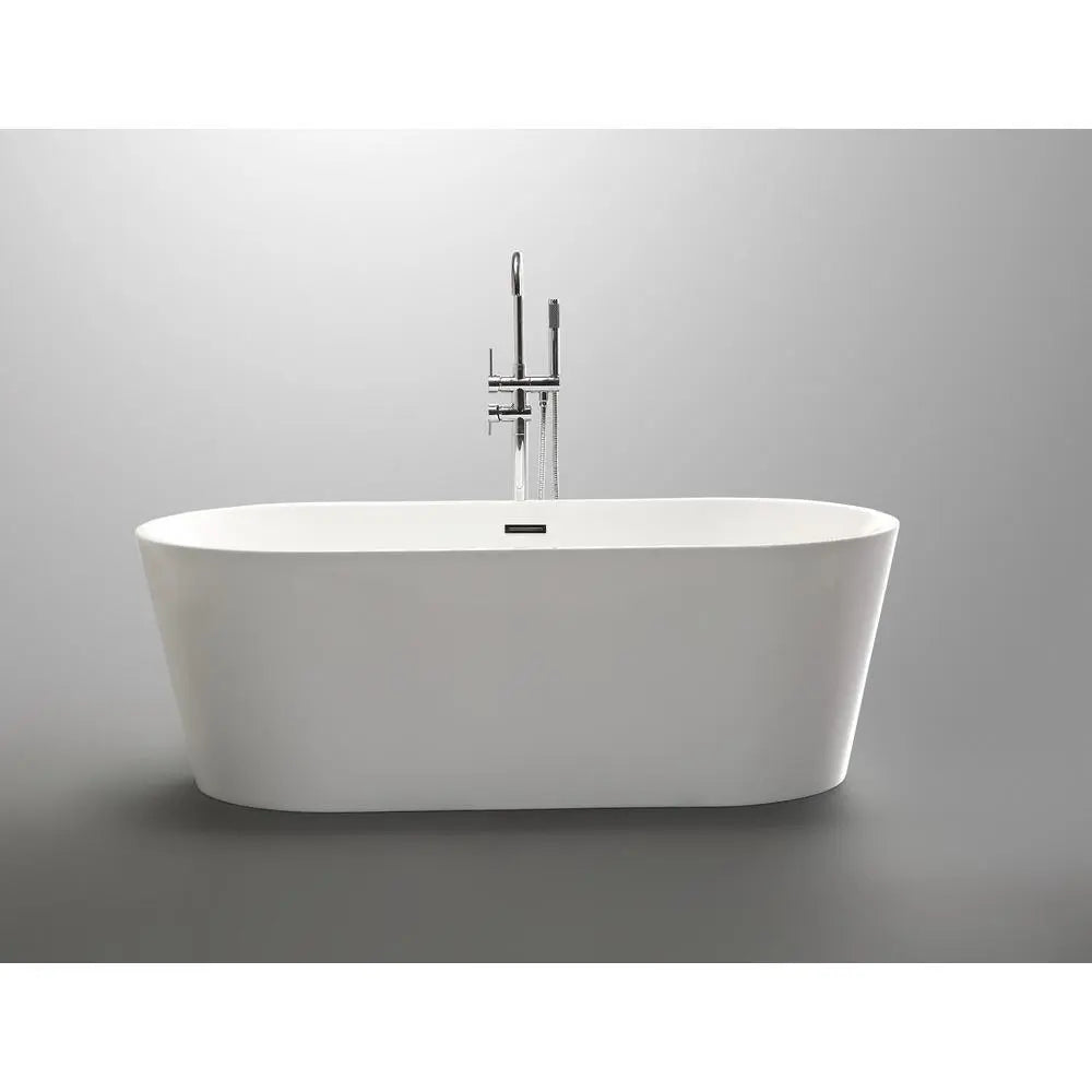 ANZZI Chand Series FT-AZ098 5.58 ft. Freestanding Bathtub in White