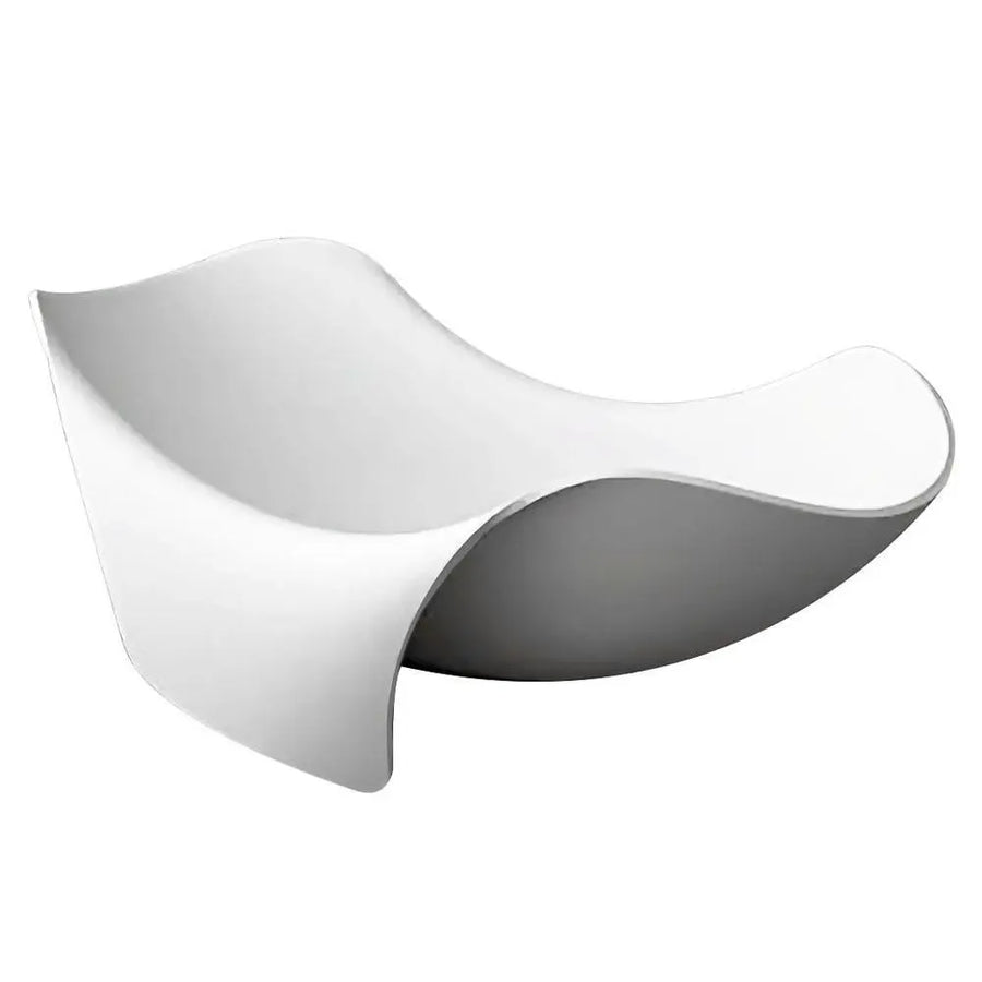 ANZZI Cielo Series FT-AZ512 6.5 ft. Man-Made Stone Center Drain Freestanding Bathtub in Matte White